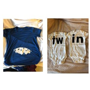 COPY - TWIN onesies/ maternity shirt